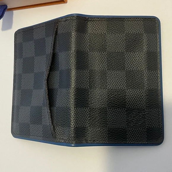 Louis Vuitton N64432 - Damier Graphite Canvas Pocket Organizer Neon Blue (Rare) - Picture 3 of 8